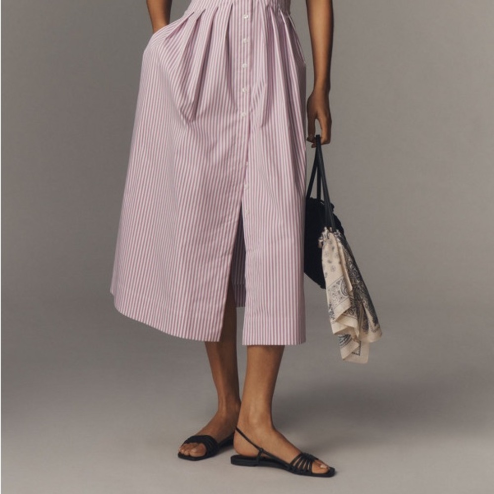 Anthropologie The Tobie Button-Front Pleated Shirt Dress - Picture 9 of 14